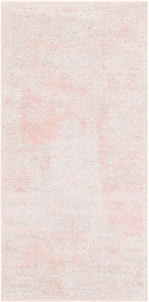 Carnation Pink 2' x 4' 1 Eos Runner Area Rug 100% Polypropylene Stain Resistant Carpet With Cotton Backing Marbled Design for Living, Dining Room, Office for Sale at Rug Engine