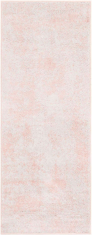 Carnation Pink 2' x 5' 3 Eos Runner Area Rug 100% Polypropylene Stain Resistant Carpet With Cotton Backing Marbled Design for Living, Dining Room, Office for Sale at Rug Engine