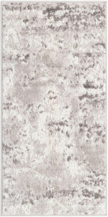 Stone Gray 2' x 4' 1 Eos Runner Area Rug 100% Polypropylene Stain Resistant Carpet With Cotton Backing Marbled Design for Living, Dining Room, Office for Sale at Rug Engine