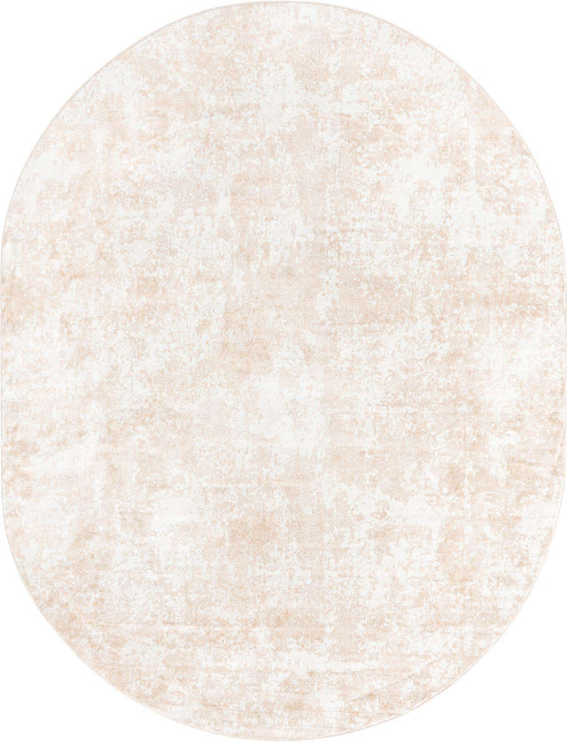 Sand 5' 3 x 8' Eos Oval Area Rug 100% Polypropylene Stain Resistant Carpet With Cotton Backing Marbled Design for Living, Dining Room, Office for Sale at Rug Engine
