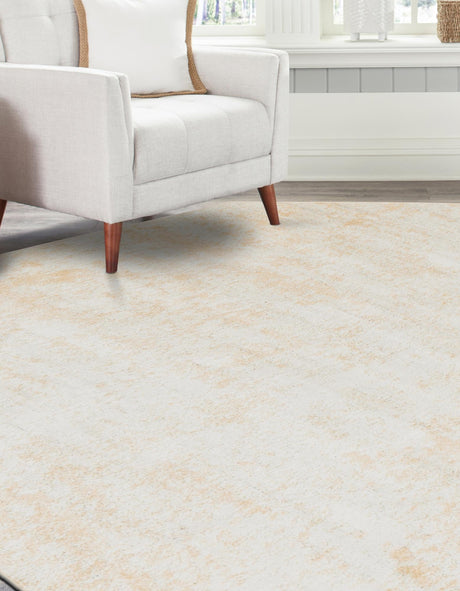 Sand 7' 1 x 7' 1 Eos Octagon Area Rug 100% Polypropylene Stain Resistant Carpet With Cotton Backing Marbled Design for Living, Dining Room, Office for Sale at Rug Engine