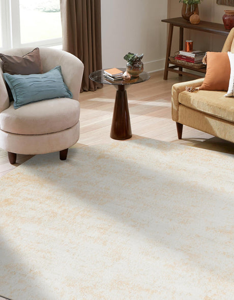 Sand 7' 1 x 7' 1 Eos Octagon Area Rug 100% Polypropylene Stain Resistant Carpet With Cotton Backing Marbled Design for Living, Dining Room, Office for Sale at Rug Engine