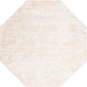 Sand 7' 1 x 7' 1 Eos Octagon Area Rug 100% Polypropylene Stain Resistant Carpet With Cotton Backing Marbled Design for Living, Dining Room, Office for Sale at Rug Engine