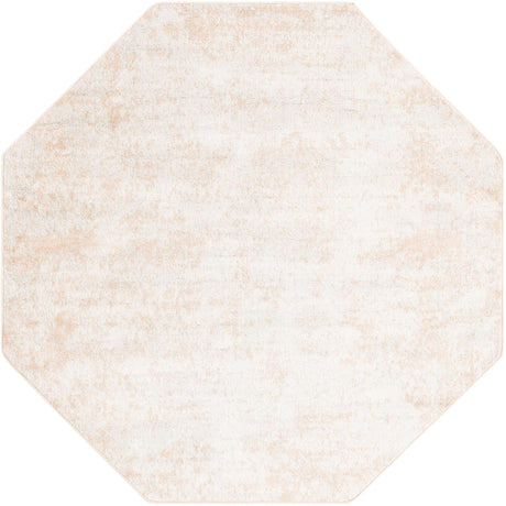 Sand 7' 1 x 7' 1 Eos Octagon Area Rug 100% Polypropylene Stain Resistant Carpet With Cotton Backing Marbled Design for Living, Dining Room, Office for Sale at Rug Engine