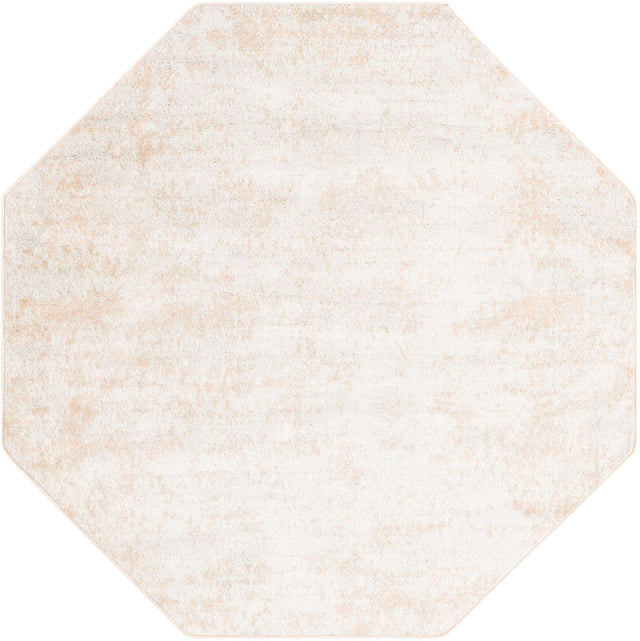 Sand 7' 1 x 7' 1 Eos Octagon Area Rug 100% Polypropylene Stain Resistant Carpet With Cotton Backing Marbled Design for Living, Dining Room, Office for Sale at Rug Engine