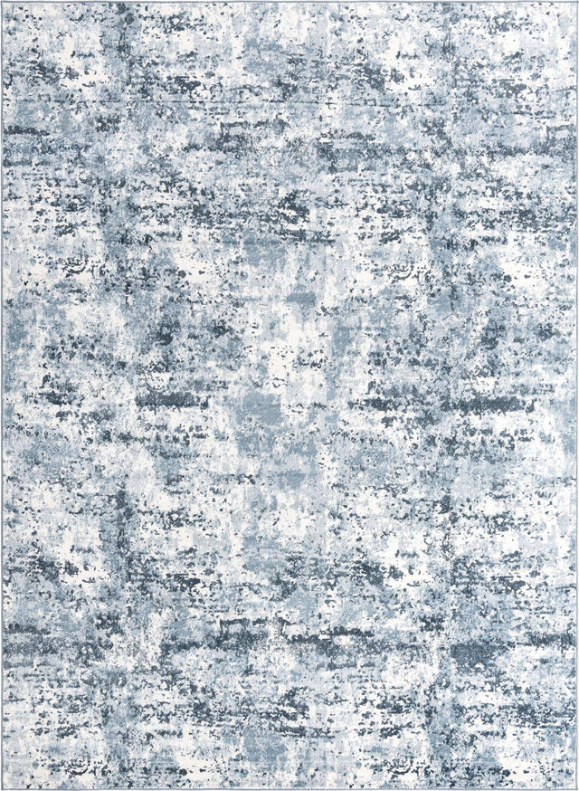 Vintage Blue 10' x 13' 1 Eos Rectangle Area Rug 100% Polypropylene Stain Resistant Carpet With Cotton Backing Marbled Design for Living, Dining Room, Office for Sale at Rug Engine