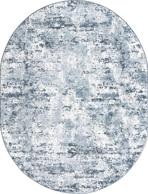Vintage Blue 5' 3 x 8' Eos Oval Area Rug 100% Polypropylene Stain Resistant Carpet With Cotton Backing Marbled Design for Living, Dining Room, Office for Sale at Rug Engine