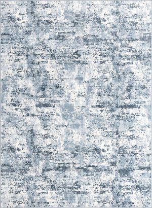 Vintage Blue 6' 1 x 9' Eos Rectangle Area Rug 100% Polypropylene Stain Resistant Carpet With Cotton Backing Marbled Design for Living, Dining Room, Office for Sale at Rug Engine