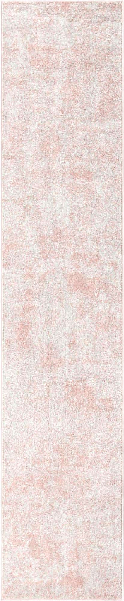 Carnation Pink 2' 7 x 13' 1 Eos Runner Area Rug 100% Polypropylene Stain Resistant Carpet With Cotton Backing Marbled Design for Living, Dining Room, Office for Sale at Rug Engine