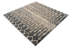 Vintage Blue 5' 3 x 5' 3 Bohemian Trellis Square Area Rug 100% Polypropylene With Cotton Backing Geometric Modern Boho Decor Carpet for Living Rooms Office Dining Kitchen Interior Design for Sale at Rug Engine