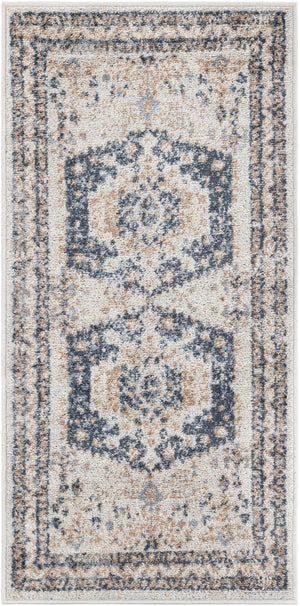 Cream 2' x 4' 1 Oxford Runner Area Rug