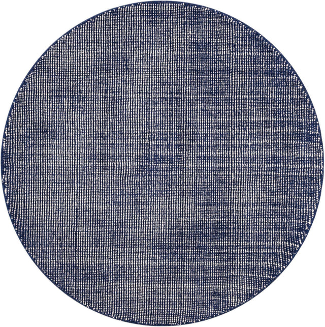 Blueberry 4' 1 x 4' 1 Jill Zarin English Manor Round Area Rug 100% Premium Natural Wool Handwoven Carpet for Living Rooms, Office Space, Bedrooms, Dorms for Sale at Rug Engine