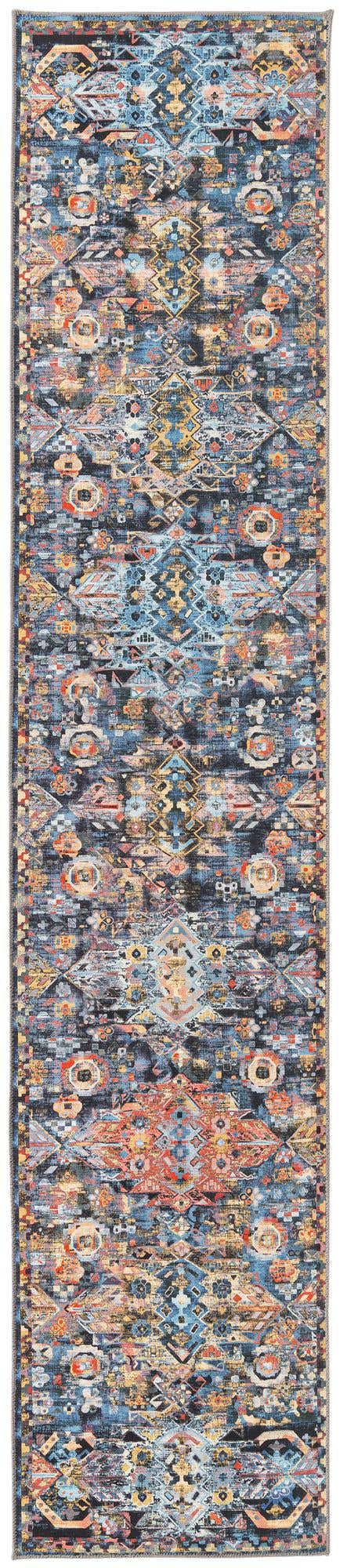 Washable Multicolor 2' 6 x 12' Timeless Runner Area Rug Easy to Clean Stain Resistant & Durable Traditional Classic Vintage Design Carpet for Sale at Rug Engine