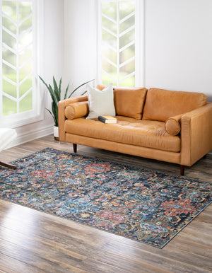 Washable Multicolor 7' 7 x 10' 6 Timeless Rectangle Area Rug Easy to Clean Stain Resistant & Durable Traditional Classic Vintage Design Carpet for Sale at Rug Engine