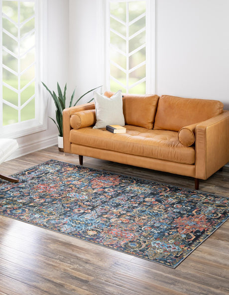 Washable Multicolor 7' 7 x 10' 6 Timeless Rectangle Area Rug Easy to Clean Stain Resistant & Durable Traditional Classic Vintage Design Carpet for Sale at Rug Engine