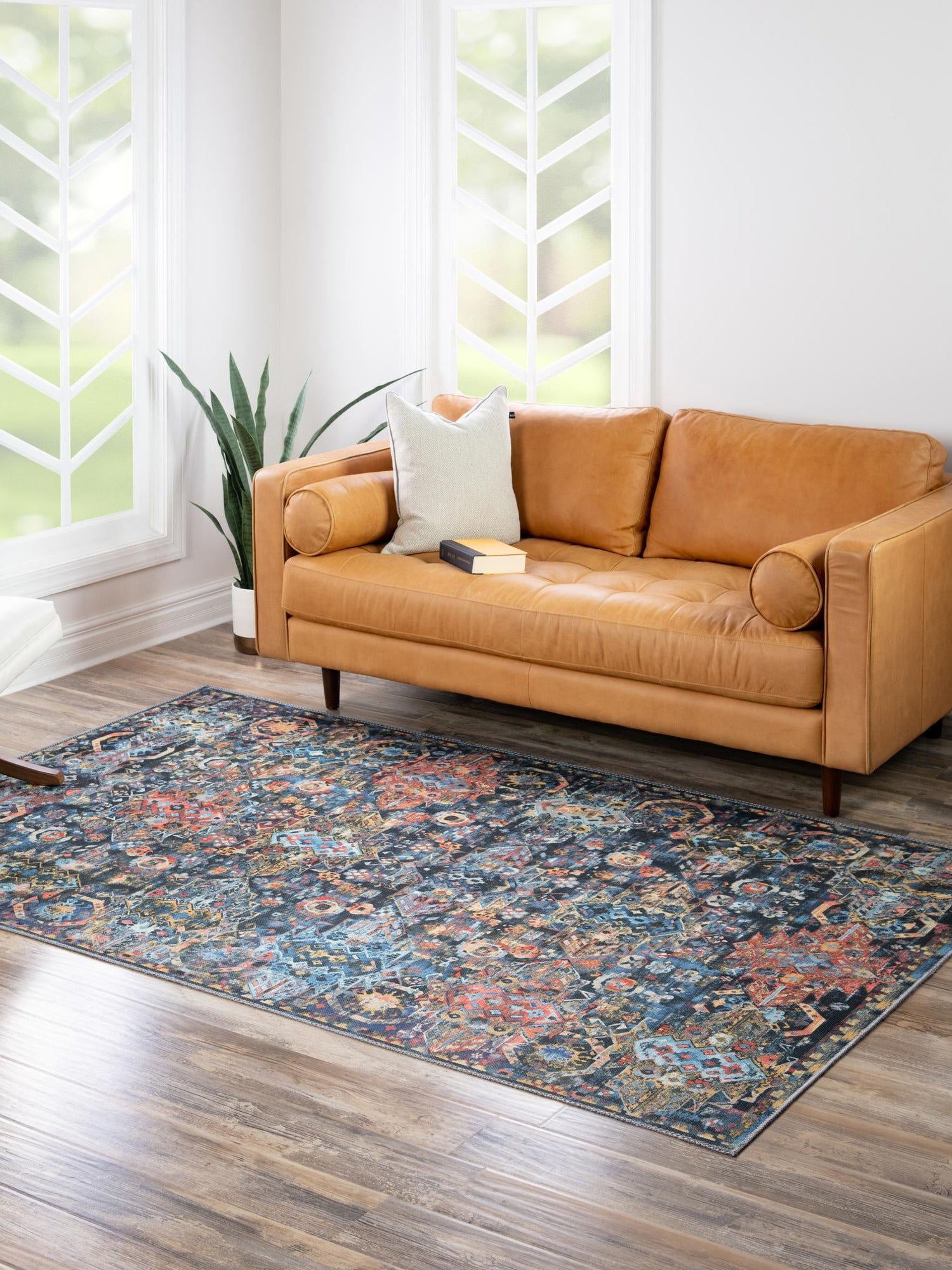 Washable Multicolor 8' 4 x 12' Timeless Rectangle Area Rug Easy to Clean Stain Resistant & Durable Traditional Classic Vintage Design Carpet for Sale at Rug Engine