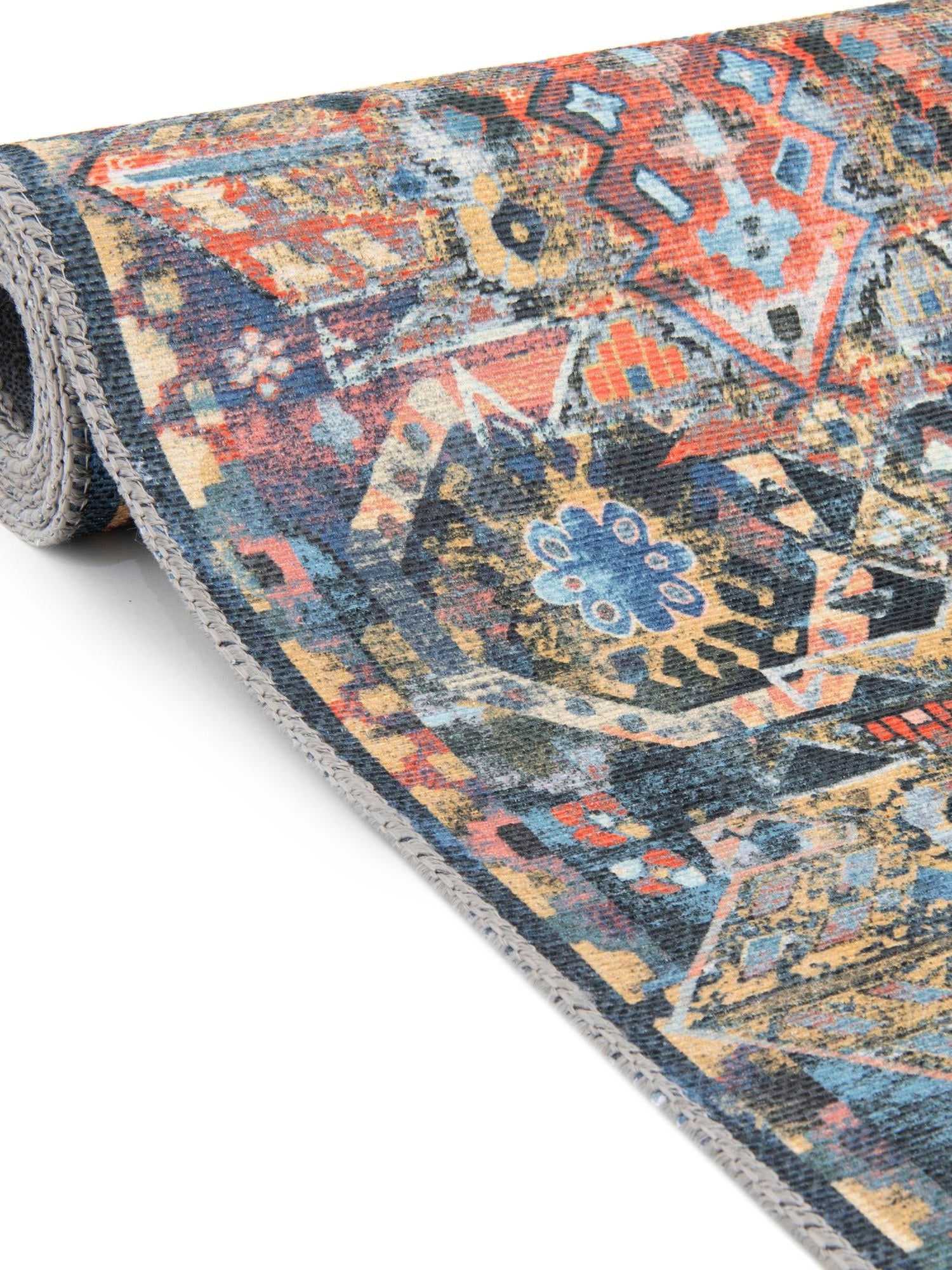 Washable Multicolor 3' 6 x 5' 6 Timeless Rectangle Area Rug Easy to Clean Stain Resistant & Durable Traditional Classic Vintage Design Carpet for Sale at Rug Engine