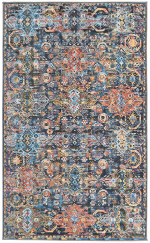 Washable Multicolor 5' x 8' Timeless Rectangle Area Rug Easy to Clean Stain Resistant & Durable Traditional Classic Vintage Design Carpet for Sale at Rug Engine