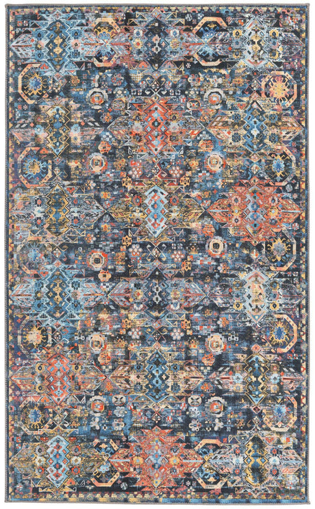 Washable Multicolor 5' x 8' Timeless Rectangle Area Rug Easy to Clean Stain Resistant & Durable Traditional Classic Vintage Design Carpet for Sale at Rug Engine