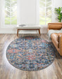 Washable Multicolor 7' 7 x 10' 6 Timeless Oval Area Rug Easy to Clean Stain Resistant & Durable Traditional Classic Vintage Design Carpet for Sale at Rug Engine