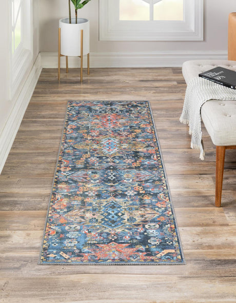 Washable Multicolor 2' 6 x 12' Timeless Runner Area Rug Easy to Clean Stain Resistant & Durable Traditional Classic Vintage Design Carpet for Sale at Rug Engine
