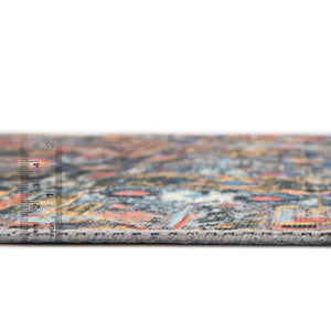 Washable Multicolor 2' x 6' Timeless Runner Area Rug Easy to Clean Stain Resistant & Durable