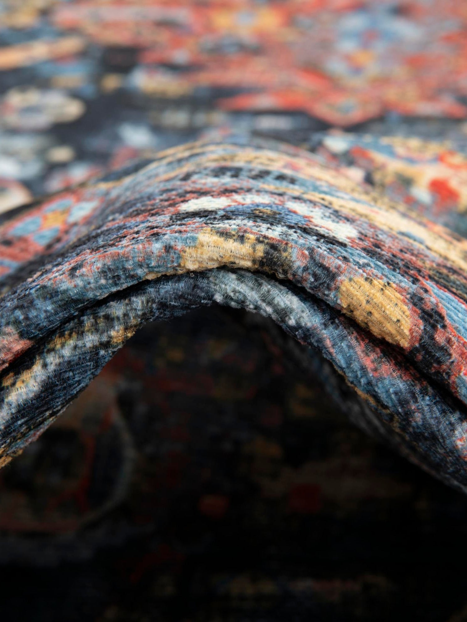 Washable Multicolor 2' x 6' Timeless Runner Area Rug Easy to Clean Stain Resistant & Durable