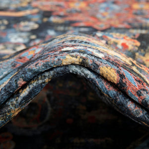 Washable Multicolor 2' x 6' Timeless Runner Area Rug Easy to Clean Stain Resistant & Durable