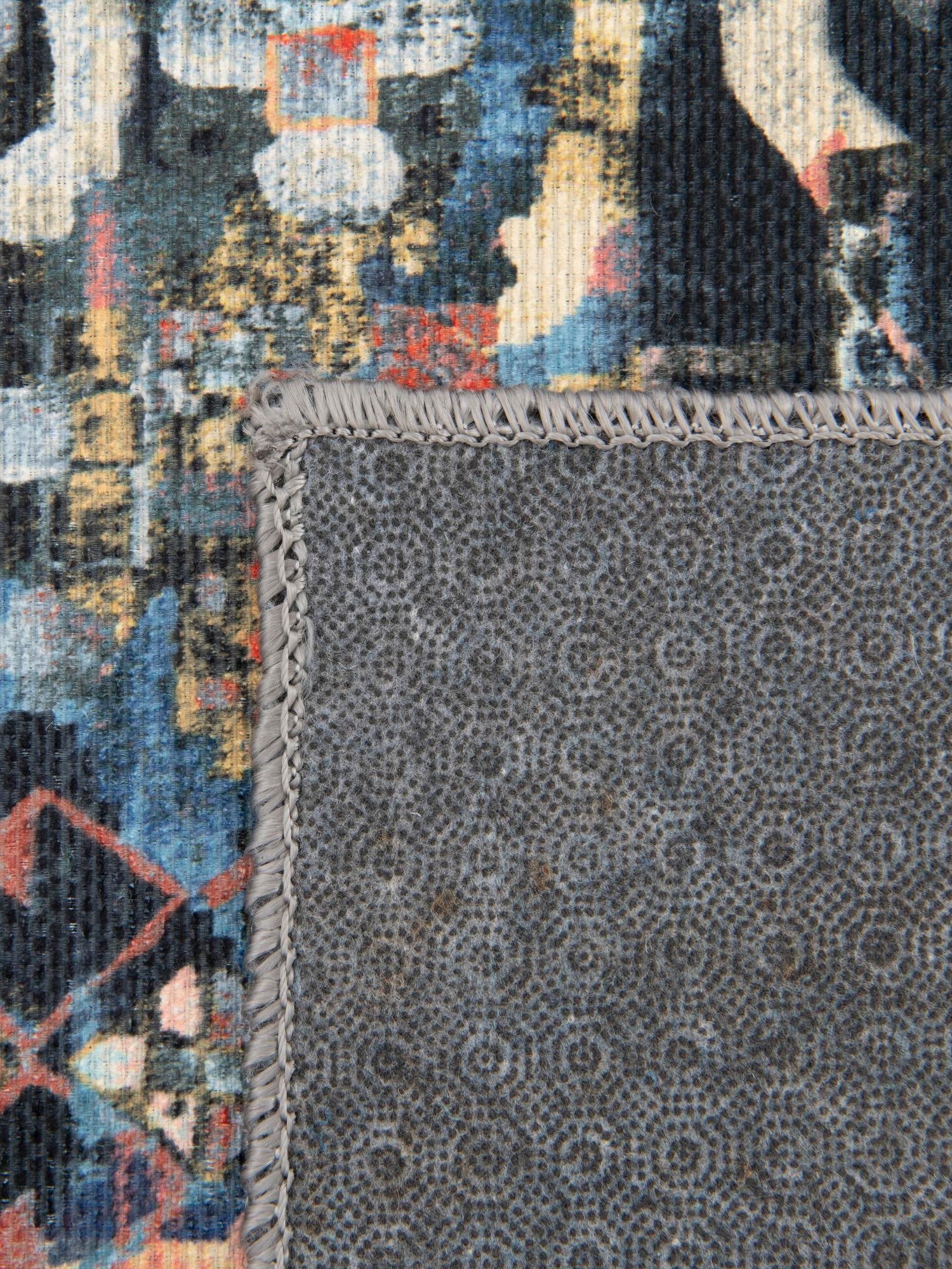 Washable Multicolor 2' x 6' Timeless Runner Area Rug Easy to Clean Stain Resistant & Durable