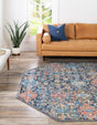 Washable Multicolor 7' 7 x 7' 7 Timeless Octagon Area Rug Easy to Clean Stain Resistant & Durable Traditional Classic Vintage Design Carpet for Sale at Rug Engine