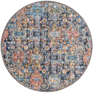 Washable Multicolor 7' 7 x 7' 7 Timeless Round Area Rug Easy to Clean Stain Resistant & Durable Traditional Classic Vintage Design Carpet for Sale at Rug Engine