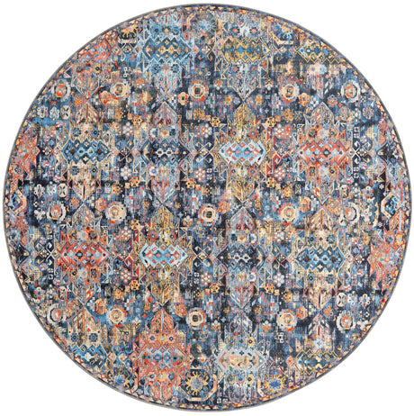 Washable Multicolor 7' 7 x 7' 7 Timeless Round Area Rug Easy to Clean Stain Resistant & Durable Traditional Classic Vintage Design Carpet for Sale at Rug Engine