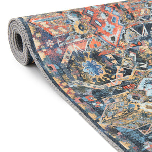 Washable Multicolor 7' 7 x 7' 7 Timeless Square Area Rug Easy to Clean Stain Resistant & Durable Traditional Classic Vintage Design Carpet for Sale at Rug Engine