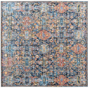 Washable Multicolor 7' 7 x 7' 7 Timeless Square Area Rug Easy to Clean Stain Resistant & Durable Traditional Classic Vintage Design Carpet for Sale at Rug Engine
