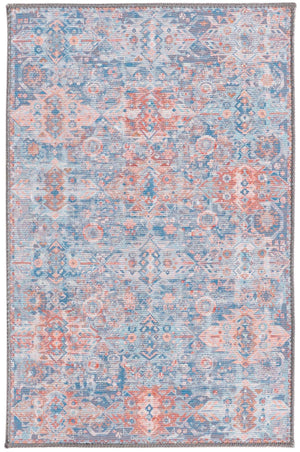Washable Blue 2' x 3' Timeless Rectangle Area Rug Easy to Clean Stain Resistant & Durable Traditional Classic Vintage Design Carpet for Sale at Rug Engine