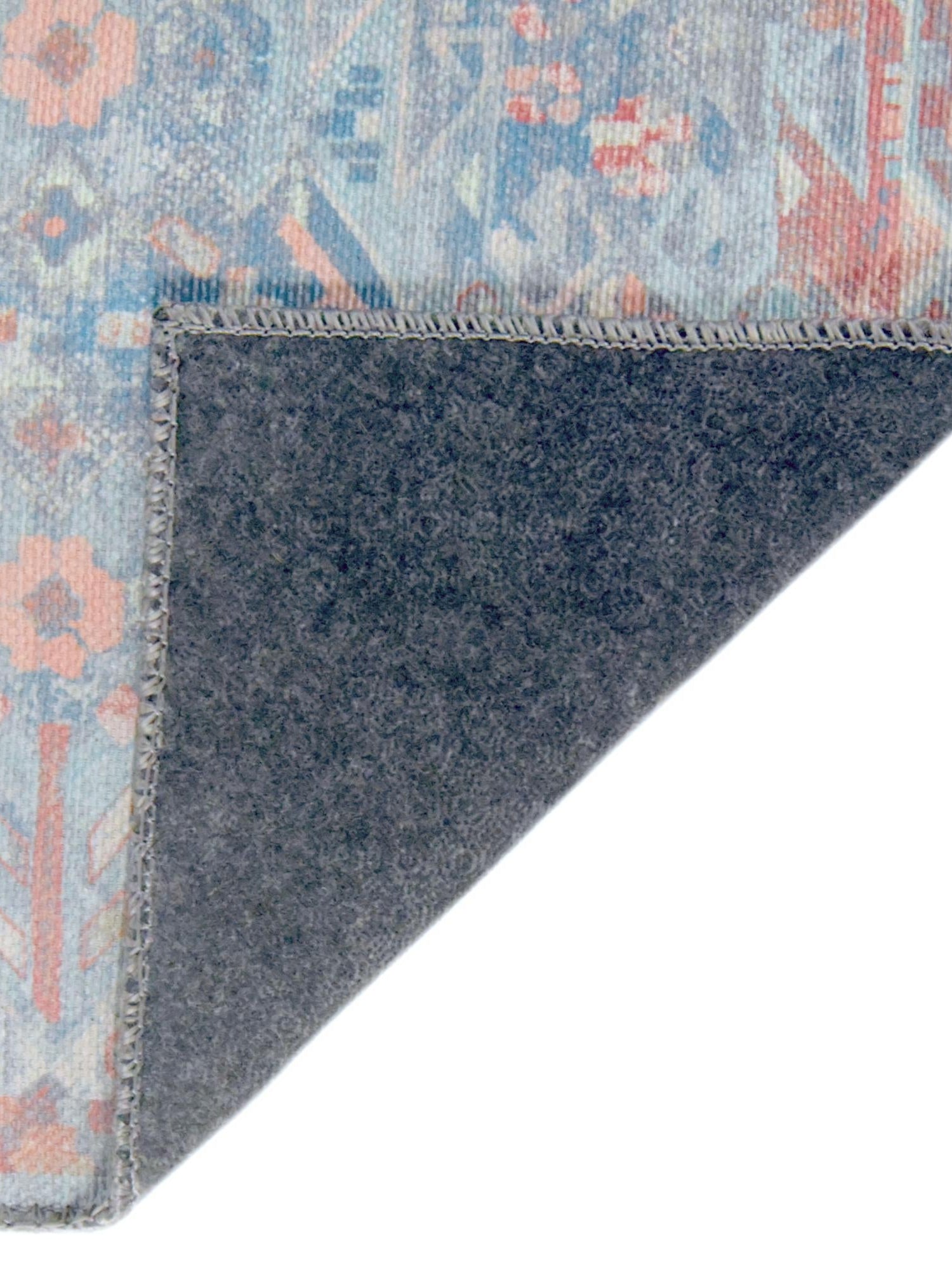Washable Blue 2' x 3' Timeless Rectangle Area Rug Easy to Clean Stain Resistant & Durable Traditional Classic Vintage Design Carpet for Sale at Rug Engine