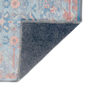 Washable Blue 2' x 6' Timeless Runner Area Rug Easy to Clean Stain Resistant & Durable Traditional Classic Vintage Design Carpet for Sale at Rug Engine