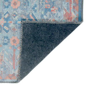 Washable Blue 7' 7 x 7' 7 Timeless Octagon Area Rug Easy to Clean Stain Resistant & Durable Traditional Classic Vintage Design Carpet for Sale at Rug Engine