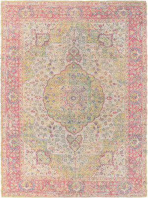 Ivory Pink 9' x 12' Chenille Jute Rectangle Area Rug Vintage Distressed Boho All Natural Eco-Friendly Sustainable Carpet for Living Dining Office Dorm Rooms for Sale at Rug Engine