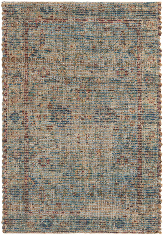 Teal blue 2' x 3' 1 Chenille Jute Rectangle Area Rug Vintage Distressed Boho All Natural Eco-Friendly Sustainable Carpet for Living Dining Office Dorm Rooms for Sale at Rug Engine