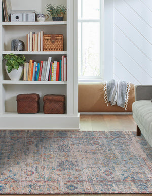 Teal blue 2' x 3' 1 Chenille Jute Rectangle Area Rug Vintage Distressed Boho All Natural Eco-Friendly Sustainable Carpet for Living Dining Office Dorm Rooms for Sale at Rug Engine