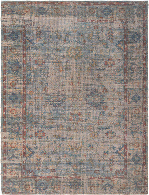 Teal blue 9' x 12' Chenille Jute Rectangle Area Rug Vintage Distressed Boho All Natural Eco-Friendly Sustainable Carpet for Living Dining Office Dorm Rooms for Sale at Rug Engine