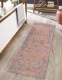 Peach pink 2' 2 x 6' 1 Chenille Jute Runner Area Rug Vintage Distressed Boho All Natural Eco-Friendly Sustainable Carpet for Living Dining Office Dorm Rooms for Sale at Rug Engine