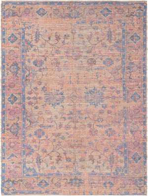 Peach pink 9' x 12' Chenille Jute Rectangle Area Rug Vintage Distressed Boho All Natural Eco-Friendly Sustainable Carpet for Living Dining Office Dorm Rooms for Sale at Rug Engine