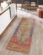 Multicolor 2' 2 x 8' Chenille Jute Runner Area Rug Vintage Distressed Boho All Natural Eco-Friendly Sustainable Carpet for Living Dining Office Dorm Rooms for Sale at Rug Engine
