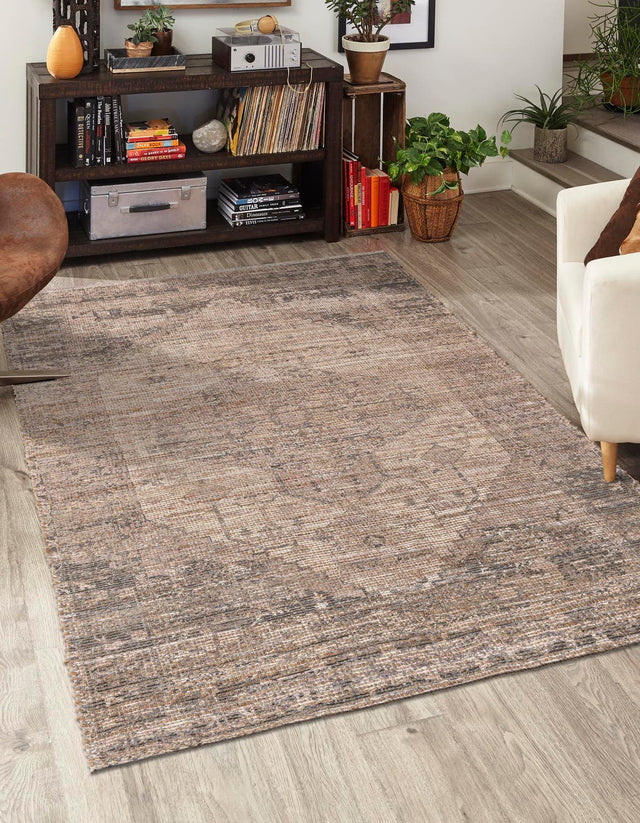 Natural 2' x 3' 1 Chenille Jute Rectangle Area Rug Vintage Distressed Boho All Natural Eco-Friendly Sustainable Carpet for Living Dining Office Dorm Rooms for Sale at Rug Engine