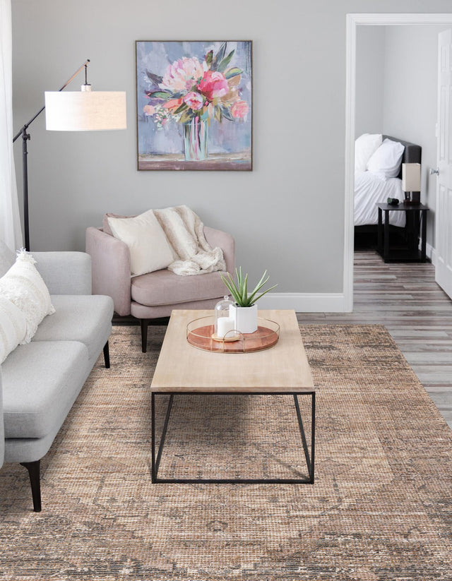 Natural 9' x 12' Chenille Jute Rectangle Area Rug Vintage Distressed Boho All Natural Eco-Friendly Sustainable Carpet for Living Dining Office Dorm Rooms for Sale at Rug Engine