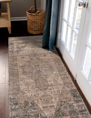 Natural 2' 2 x 8' Chenille Jute Runner Area Rug Vintage Distressed Boho All Natural Eco-Friendly Sustainable Carpet for Living Dining Office Dorm Rooms for Sale at Rug Engine