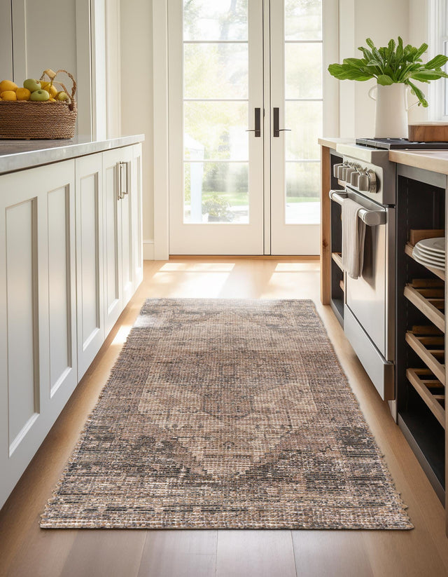 Natural 2' 2 x 6' 1 Chenille Jute Runner Area Rug Vintage Distressed Boho All Natural Eco-Friendly Sustainable Carpet for Living Dining Office Dorm Rooms for Sale at Rug Engine
