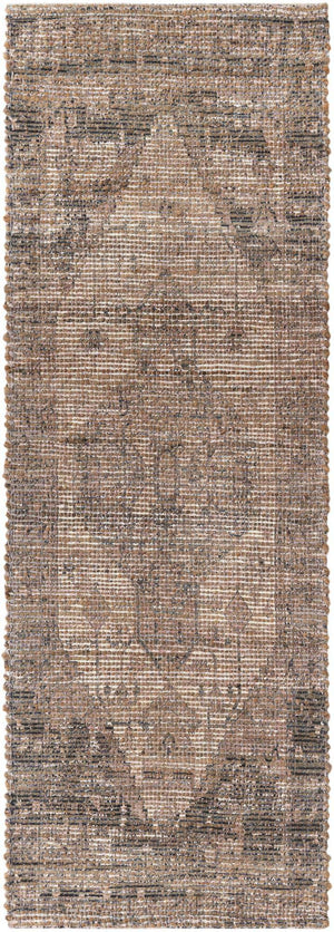 Natural 2' 2 x 6' 1 Chenille Jute Runner Area Rug Vintage Distressed Boho All Natural Eco-Friendly Sustainable Carpet for Living Dining Office Dorm Rooms for Sale at Rug Engine